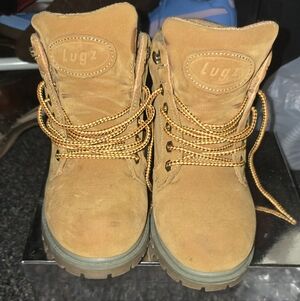 Lugz Wheat/Tan Suede Lace-Up Work Boots
